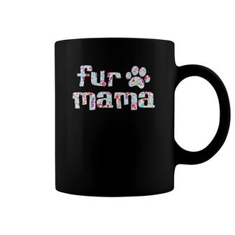 Womens Fur Mama Cute Gift For Cat Lover, Cat V-Neck Coffee Mug | Mazezy UK