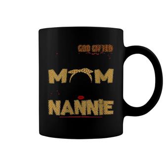 Womens Goded Me Two Titles Mom And Nannie Wink Eye Face Coffee Mug | Mazezy