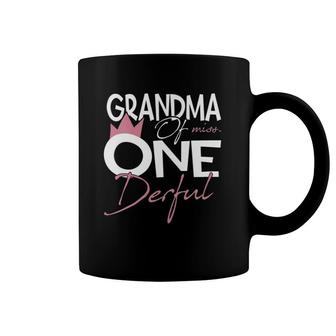 Womens Grandma Of Miss Onederful 1St Birthday Girl Party Matching Coffee Mug | Mazezy