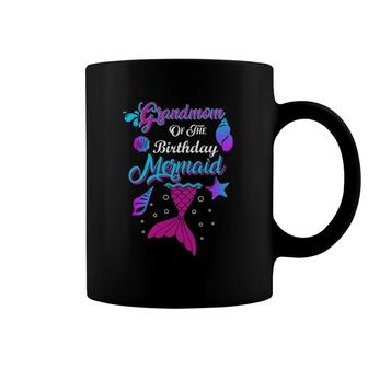 Womens Grandmom Of The Birthday Mermaid Grandmom Birthday Party Coffee Mug | Mazezy