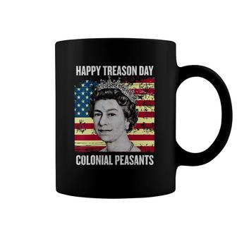 Womens Happy Treason Day Ungrateful Colonial Peasants 4Th Of July V-Neck Coffee Mug | Mazezy