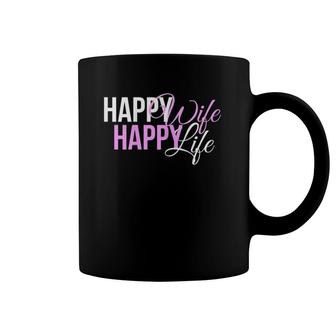 Womens Happy Wife Happy Life For A Mother Or Husband Gift Coffee Mug | Mazezy
