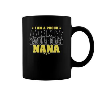 Womens I Am A Proud Army National Guard Nana Military Grandmother V-Neck Coffee Mug | Mazezy