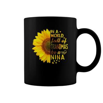 Womens In A World Full Of Grandmas Be Nina Sunflower Coffee Mug | Mazezy UK
