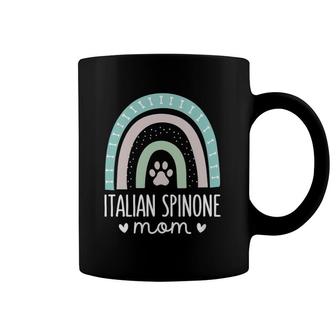Womens Italian Spinone Mom Rainbow Paw Dog Mom V-Neck Coffee Mug | Mazezy
