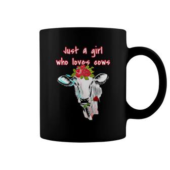 Womens Just A Girl Who Loves Cows Coffee Mug | Mazezy