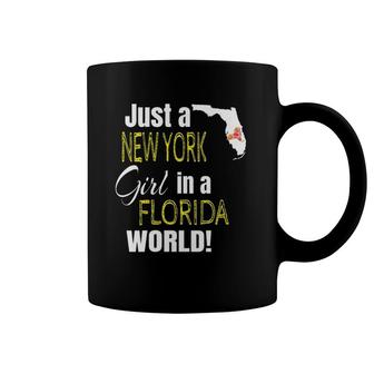 Womens Just A New York Girl In A Florida World Cute Gift Coffee Mug | Mazezy