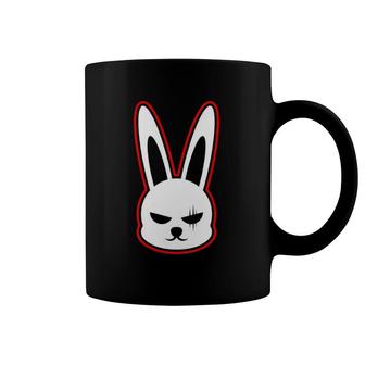 Womens Kawaii Angry Sad Bunny Rabbit Coffee Mug | Mazezy