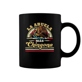 Womens La Abuela Mas Chingona Funny Mexican Flag Cool Grandma Coffee Mug | Mazezy