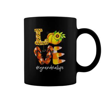 Womens Love Grandma Life Nana Gift Halloween Fall Vibes Coffee Mug | Mazezy