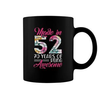 Womens Made In 52 Awesome 70 Years Old Birthday Party Costume Women Coffee Mug | Mazezy