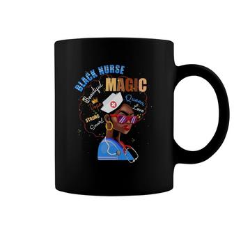 Womens Magic Black Nurse Melanin Black Pride Nurses Day Coffee Mug | Mazezy