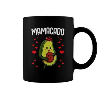Womens Mamacado Pregnant Funny Pregnancy Avocado V-Neck Coffee Mug | Mazezy