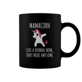 Womens Mamacorn Like A Mom Only Awesome Dabbing Unicorn Gift Coffee Mug | Mazezy