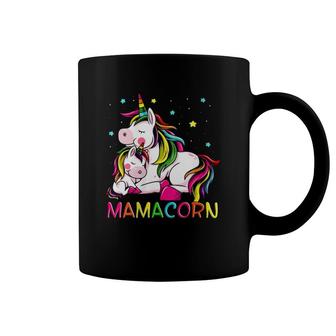 Womens Mamacorn Mother's Day Unicorn Mom Mommycorn Women V-Neck Coffee Mug | Mazezy AU