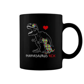 Womens Mamasaurus Rex Autism Awareness Autistic Kids Mother's Day Coffee Mug | Mazezy