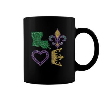 Women's Mardi Gras I Love Mardi Gras Distressed Gifts Coffee Mug | Mazezy