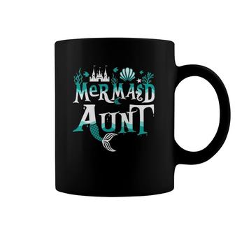 Womens Mermaid Aunt Funny Matching Family Gift Coffee Mug | Mazezy