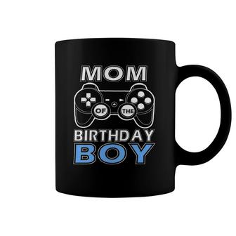 Womens Mom Of Birthday Boy Video Game Outfit Gamer Party Gift V Neck Coffee Mug | Mazezy