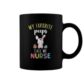 Womens My Favorite Peeps Call Me Nurse Bunny Egg Hunt Cute Coffee Mug | Mazezy