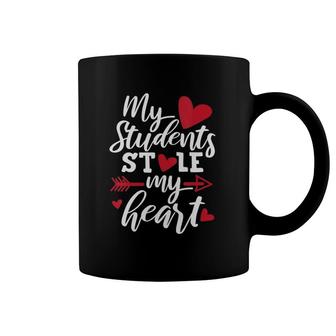 Womens My Students Stole My Heart Cute Teacher Valentine's Day Coffee Mug | Mazezy CA