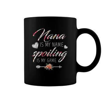 Womens Nana Is My Name Spoiling Is My Game Apparel Grandmother Gift Coffee Mug | Mazezy