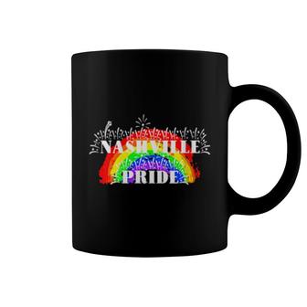 Womens Nashville Pride Rainbow For Gay Pride Coffee Mug | Mazezy