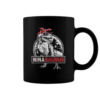 Womens Ninasaurusrex Dinosaur Funny Nina Saurus Mothers Day Coffee Mug | Mazezy
