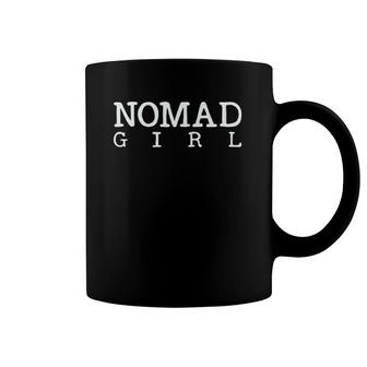 Womens Nomad Girl Travel Tee Outdoor Adventure Coffee Mug | Mazezy