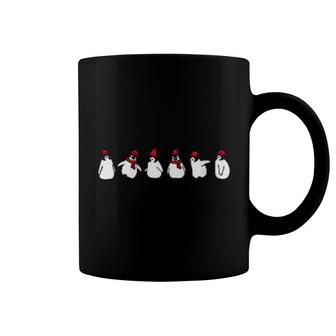 Womens Penguin Christmas Penguin Wear Santa Hat Christmas Pajamas Coffee Mug | Mazezy
