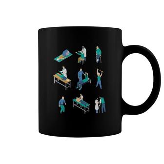 Womens Physical Therapist Exercise Therapy V-Neck Coffee Mug | Mazezy