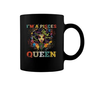 Womens Pisces Birthday S For Women February March Queen Gifts V-Neck Coffee Mug | Mazezy