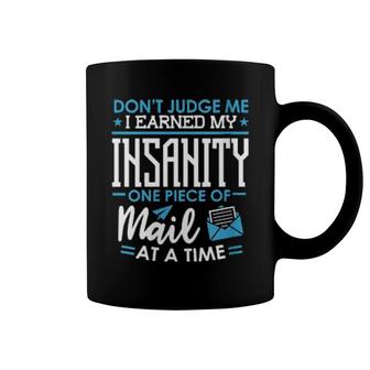 Womens Postal Worker Don't Judge Me Postman Mailman Coffee Mug | Mazezy