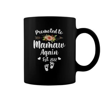 Womens Promoted To Mamaw Again 2022 Soon To Be New Mom Pregnancy Coffee Mug | Mazezy