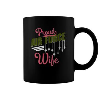 Womens Proud Air Force Wife Wifey Pride Military Family Gift Coffee Mug | Mazezy