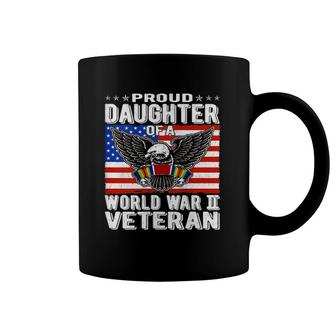 Womens Proud Daughter Of A World War 2 Veteran Patriotic Ww2 Child Coffee Mug | Mazezy