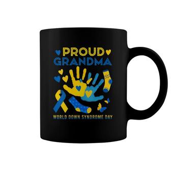 Womens Proud Grandma T21 World Down Syndrome Awareness Day Ribbon  Coffee Mug