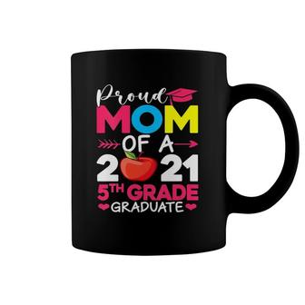 Womens Proud Mom Of 2021 5Th Grade Graduate Mother's Day Graduation V-Neck Coffee Mug