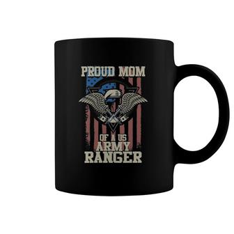 Womens Proud Mom Of Us Army Ranger V-Neck Coffee Mug | Mazezy