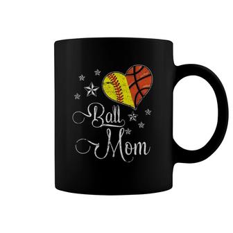 Womens Proud Softball Basketball Mom Ball Mother's Day Coffee Mug | Mazezy UK