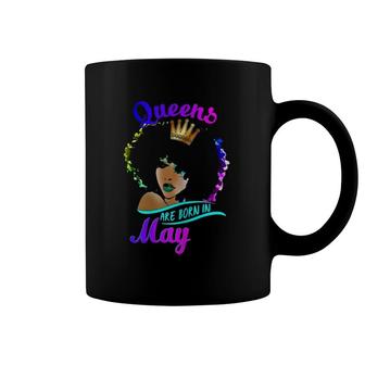 Womens Queens Are Born In Mayblack Women Taurus Birthday Coffee Mug | Mazezy