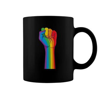 Womens Rainbow Gay Pride Womens Summer Tops Coffee Mug | Mazezy