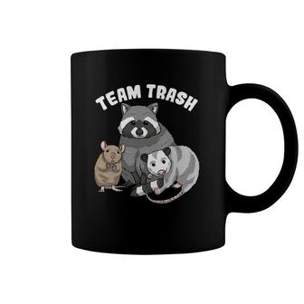 Womens Rat Raccoon Racoon Opossum Possum Team Trash Funny Gift V-Neck Coffee Mug | Mazezy
