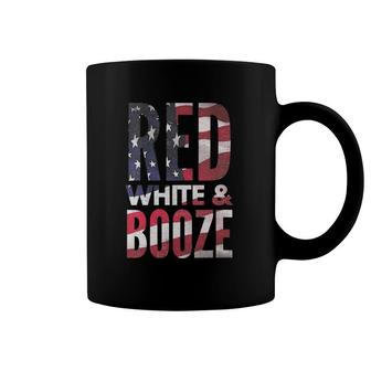 Womens Red White And Booze Drinking 4Th Of July Usa Flag Coffee Mug | Mazezy