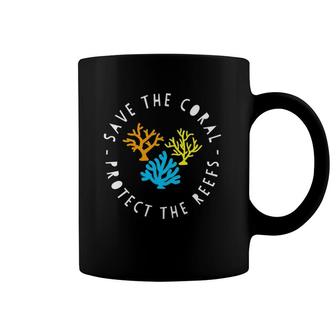 Womens Save The Coral Reef Aquarist Aquarium Gift Marine Biology V-Neck Coffee Mug | Mazezy AU