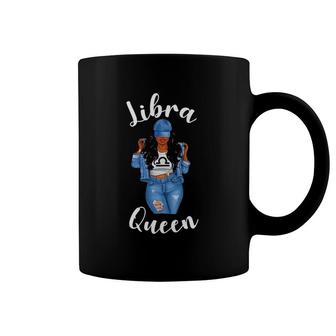 Womens Streetwise Libra Queen Black Womens Zodiac Birthday Sassy Coffee Mug | Mazezy