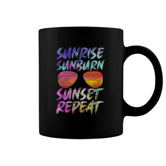 Womens Sunrise Sunburn Sunset Repeat Coffee Mug | Mazezy