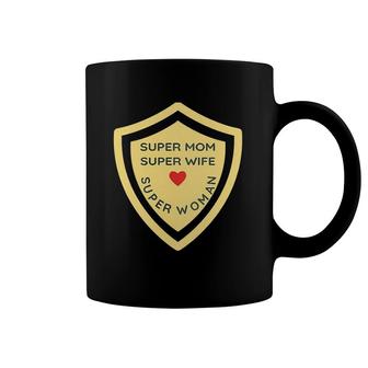 Womens Super Mom Super Wife Super Woman Gift Idea Mother Coffee Mug | Mazezy UK