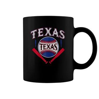 Womens Texas Baseball Vintage Distressed Game Day Ranger Tx State Coffee Mug | Mazezy