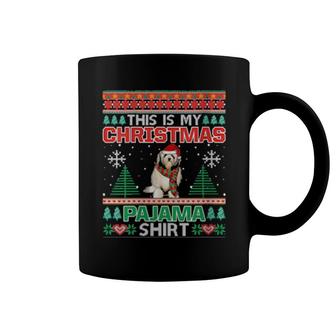 Womens This Is My Lowchen Christmas Pajama Dog Ugly Coffee Mug | Mazezy